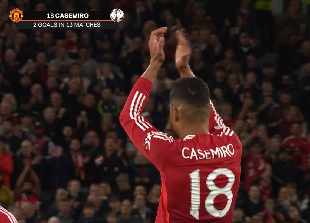 Casemiro marca, e coloca o Manchester United na final da Liga Europa. (Foto: Reprodução/Europa League)