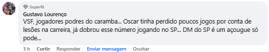 Críticas da torcida Tricolor ao departamento médico. (Foto: Reprodução/Nação Tricolor)