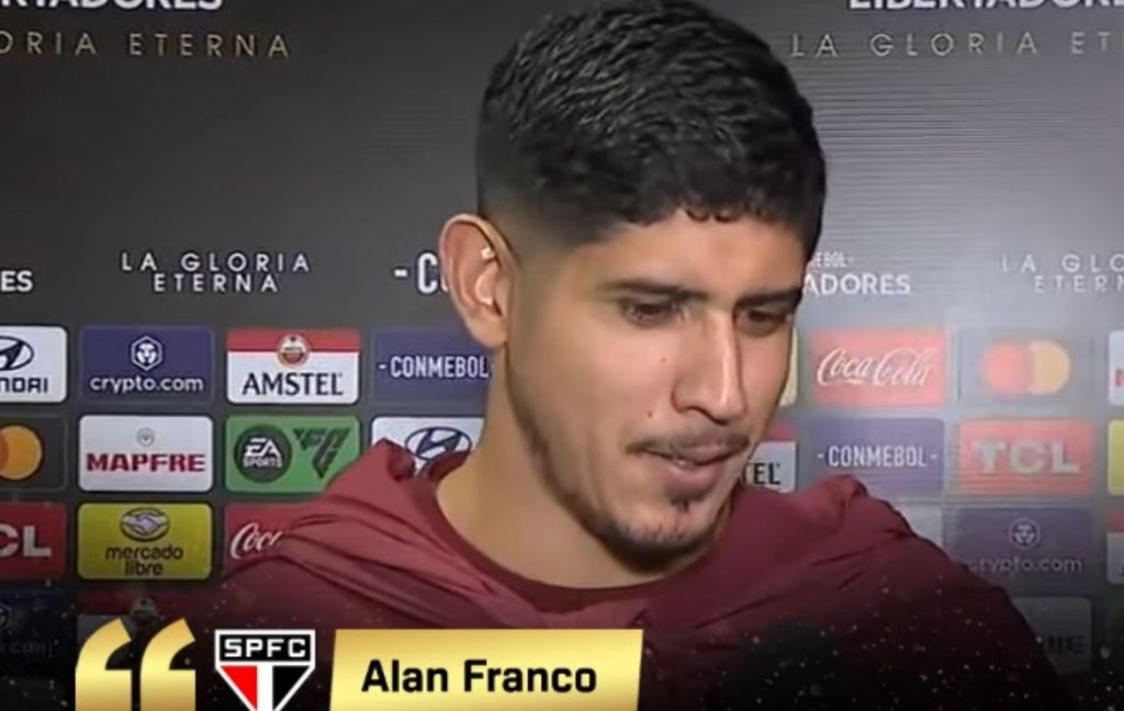 Alan Franco, zagueiro do São Paulo FC. Foto: Reprodução.