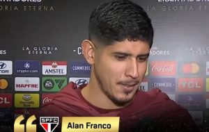 Alan Franco, zagueiro do São Paulo FC. Foto: Reprodução.