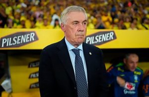 Carlo Ancelotti estreou pela Seleção Brasileira em jogo no Equador. (Foto: Reprodução/TV Globo)