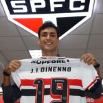 Dinenno é apresentado no São Paulo. (Foto: X do SPFC)