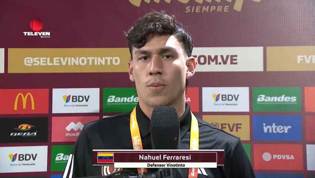 Ferraresi pode classificar sua seleção para a Copa do Mundo. (Foto: Reprodução/Televen)