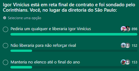 Saída de Igor Vinícius é defendida pela torcida do São Paulo. (Foto: Reprodução/WhatsApp Nação Tricolor)