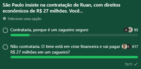 Torcida do São Paulo vê Ruan como um investimento arriscado. (Foto: Reprodução/Nação Tricolor)
