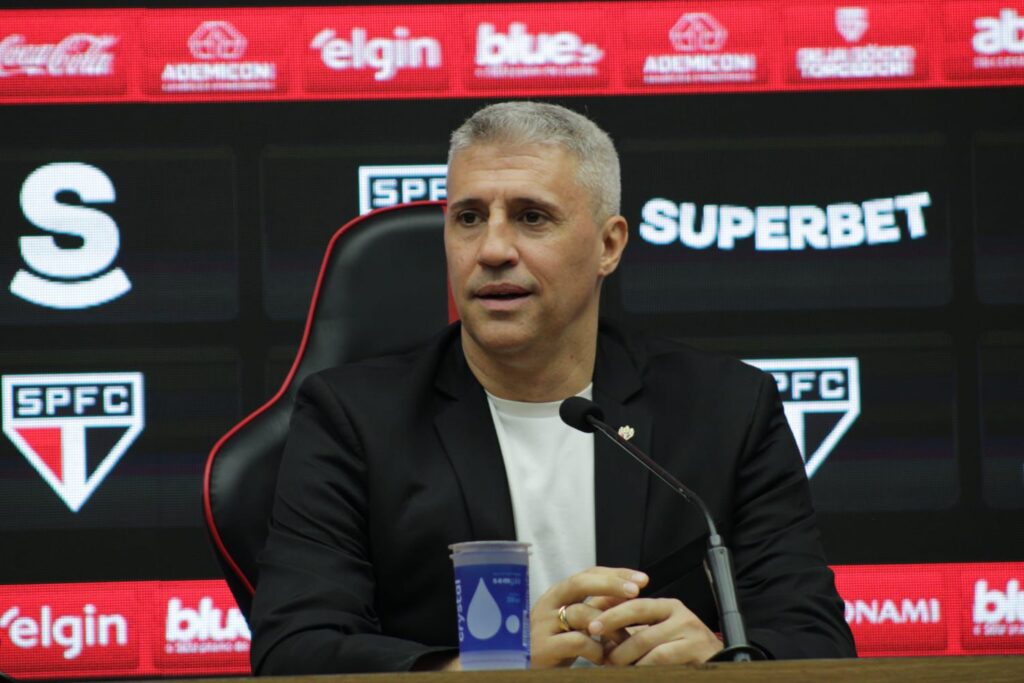 Crespo é apresentado no São Paulo. Foto: Guilherme Eduardo.