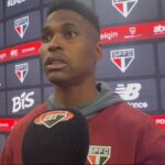 Wendell em entrevista pós jogo. Foto: Reprodução.