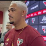 Luciano em entrevista pós-jogo. Foto: Reprodução