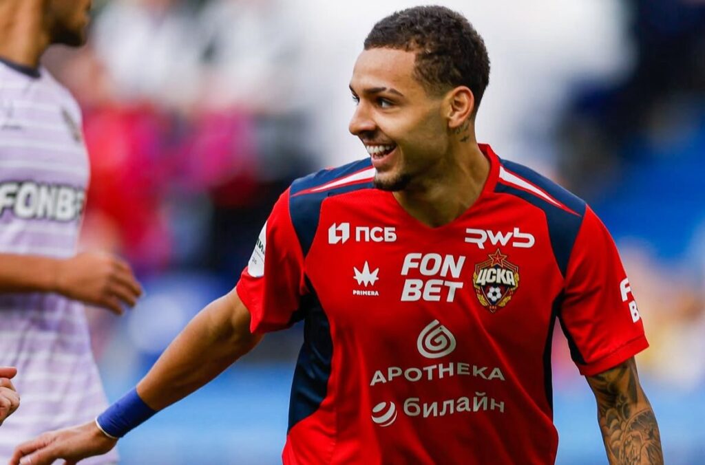 Matheus Alves brilha no futebol russo. Foto: CSKA