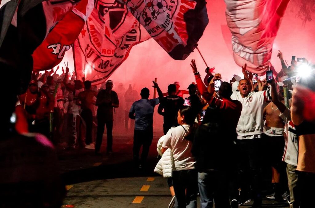 Torcida do São Paulo em festa no MorumBis. Foto: Reprodução.