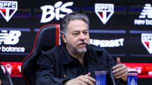 Julio Casares é o presidente o São Paulo até o fim de 2026. Foto: Rubens Chiri