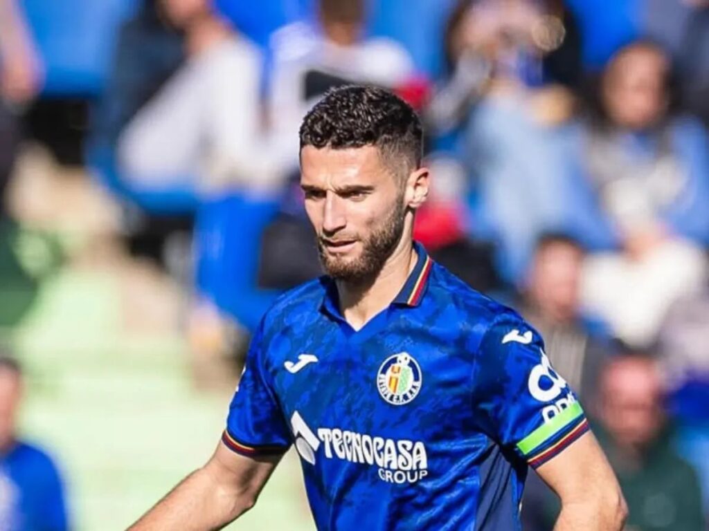dom Domingos Duarte em ação com a camisa do Getafe. Foto: Reprodução/ LA LIGA